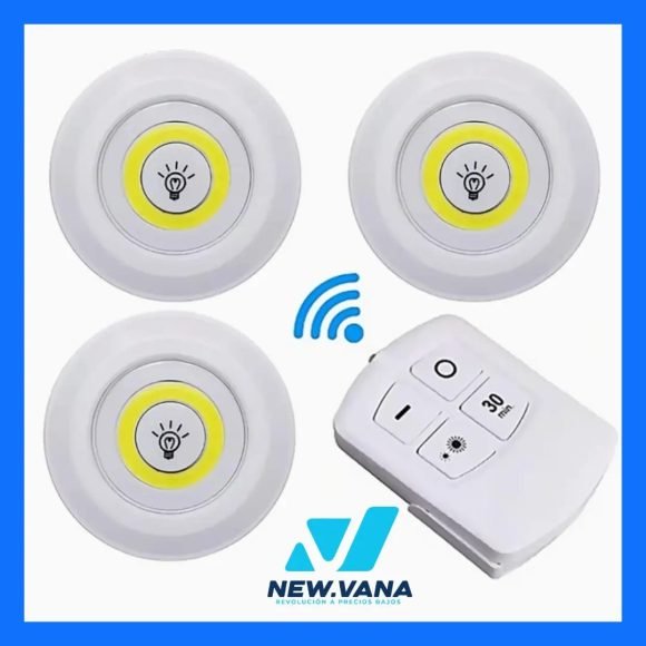 Luz led ( 3 unidades ) + control remoto