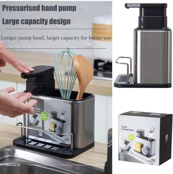 Dispensador De Jabón Y Organizador Para Cocina - Imagen 4