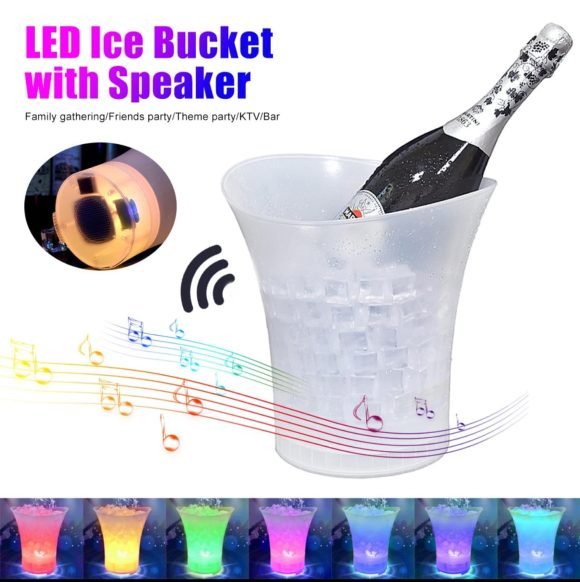 Hielera Cubetera Con Parlante Bluetooth Y Luz led RGB - Imagen 2