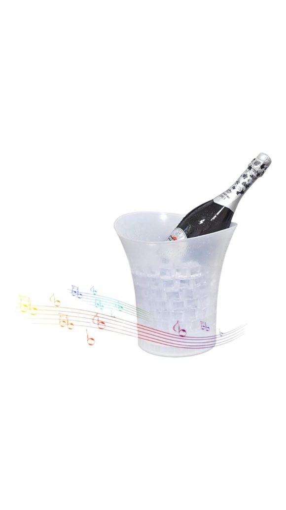 Hielera Cubetera Con Parlante Bluetooth Y Luz led RGB