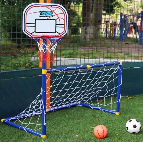 Arco De Futbol 2 En 1 Con Aro Basquetbol - Imagen 2