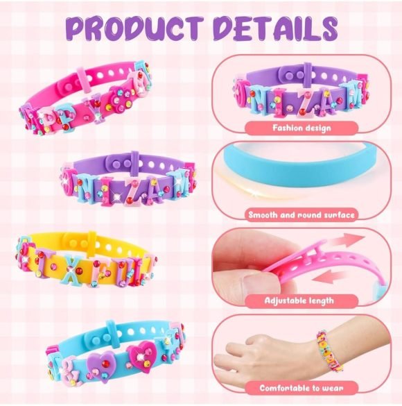 Set De 4 Pulseras Con Accesorios Para Niñas - Imagen 4