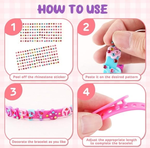 Set De 4 Pulseras Con Accesorios Para Niñas - Imagen 3