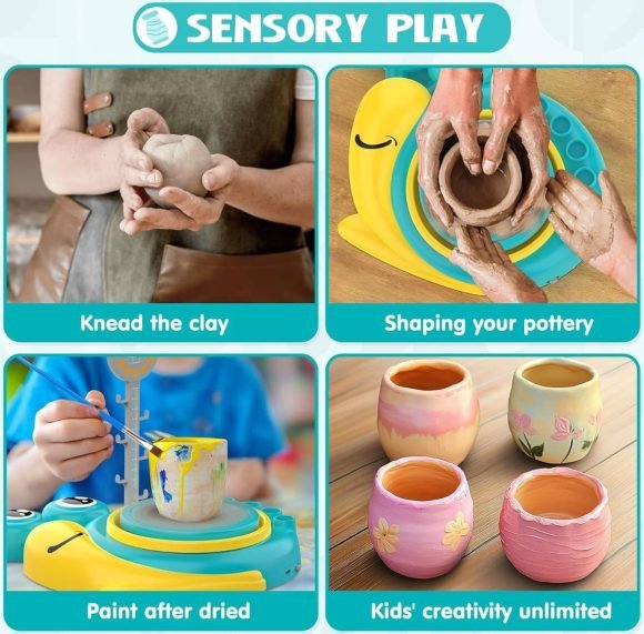 Juego De Cerámica Para Niños Rueda Para Principiantes - Imagen 5