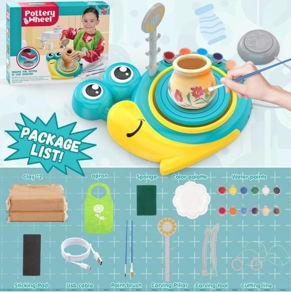 Juego De Cerámica Para Niños Rueda Para Principiantes - Imagen 3