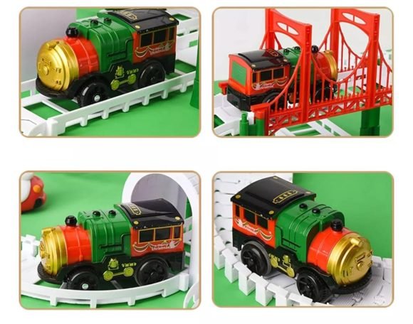 Tren Navideño Pista De Tren 61 Piezas - Imagen 2