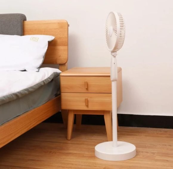 Ventilador Recargable Ajustable Blanco Grande - Imagen 5
