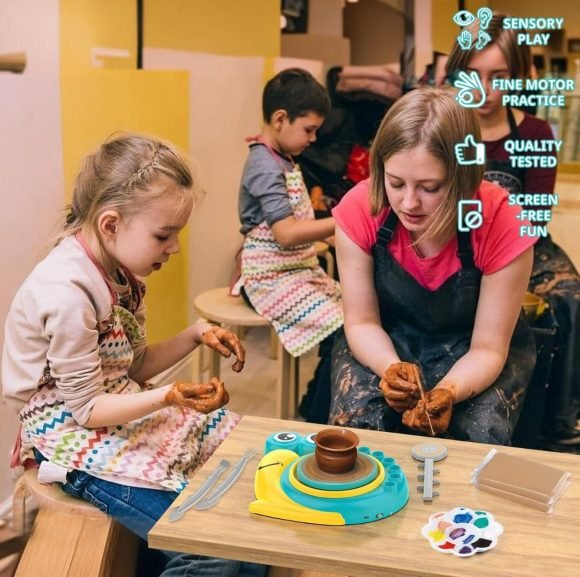 Juego De Cerámica Para Niños Rueda Para Principiantes - Imagen 2