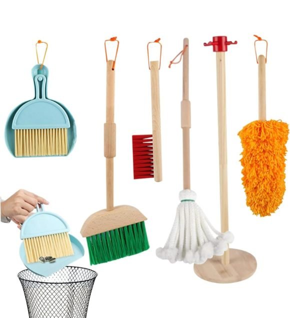 Set De Aseo Y Limpieza Para Niños Set De Madera - Imagen 2