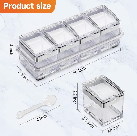Caja Organizador De Condimentos 4 Compartimientos - Imagen 2
