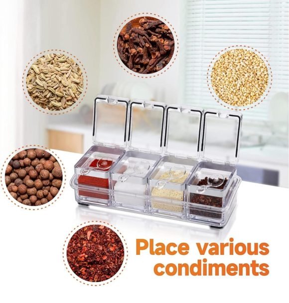 Caja Organizador De Condimentos 4 Compartimientos - Imagen 5