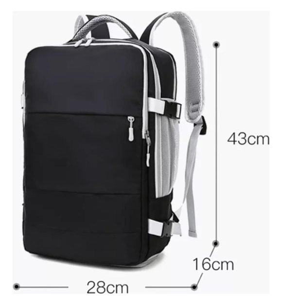 Mochila Para Viaje Multifuncional Con Espacio Para Zapatos Rosa - Imagen 9