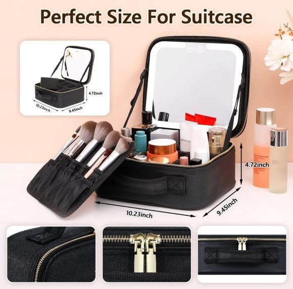Cosmetiquero Organizador De Maquillaje Con Luz Led - Imagen 2