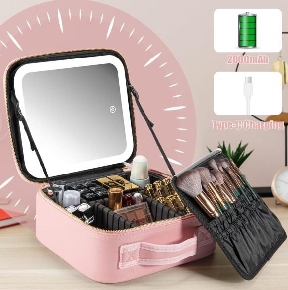 Cosmetiquero Organizador De Maquillaje Con Luz Led - Imagen 6