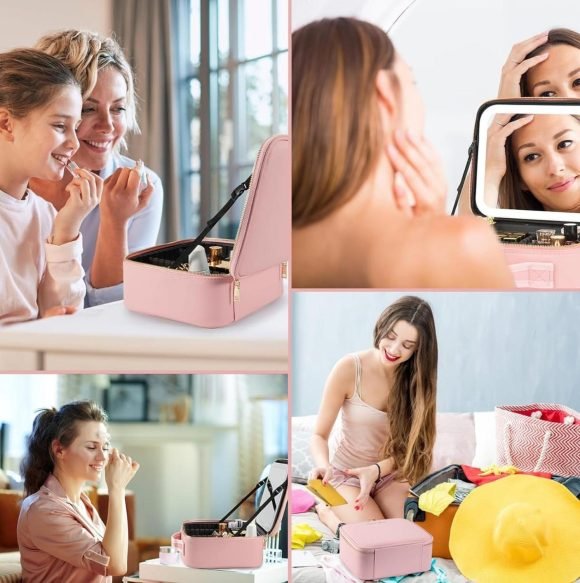 Cosmetiquero Organizador De Maquillaje Con Luz Led - Imagen 9
