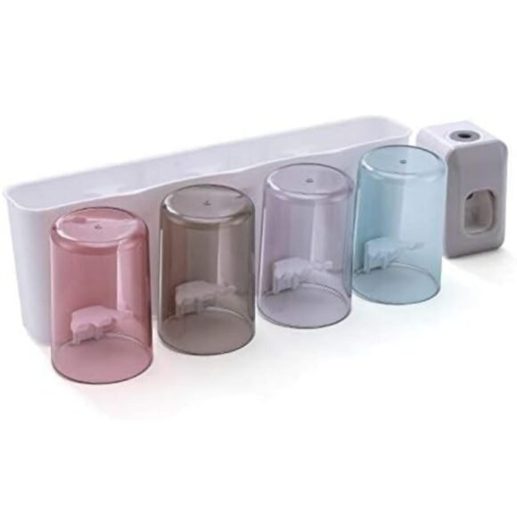 Dispensador Pasta Dental Y Porta Cepillos De Dientes - Imagen 3