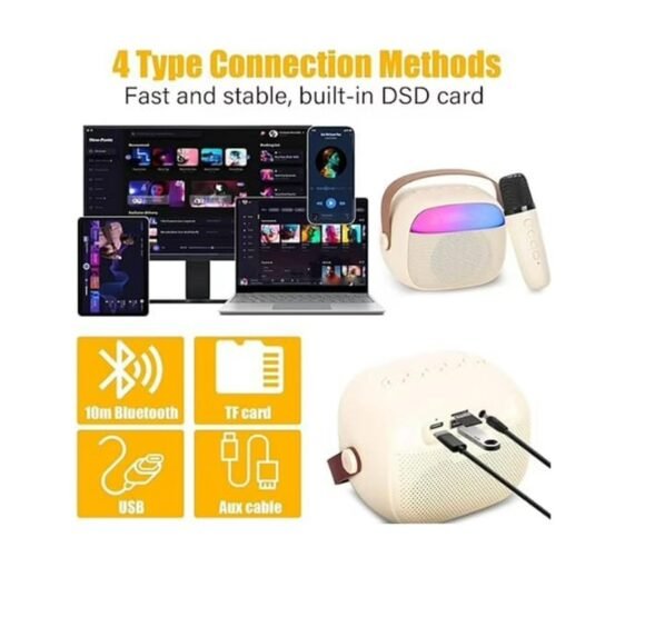 Parlante Bluetooth Con Luz Y 1 Microfono - Imagen 3