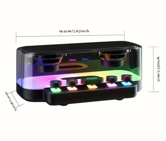 Parlante Bluetooht RGB Portatil Recargable Diseño Piano - Imagen 2